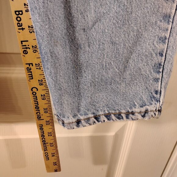 Levi's vintage 560 jeans mens 34x32 blue denim made in USA loose fit tapered leg - Picture 9 of 12